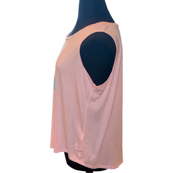 DISNEY PARK Sleeveless Fantasyland Castle Graphic Tee - Pink Plus 1X - Picture 2 of 11